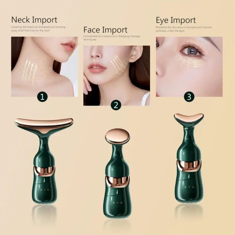 3-in-1 Face, Neck & Eye Massager – Portable Facial Massage Roller for Skin Care & Relaxation