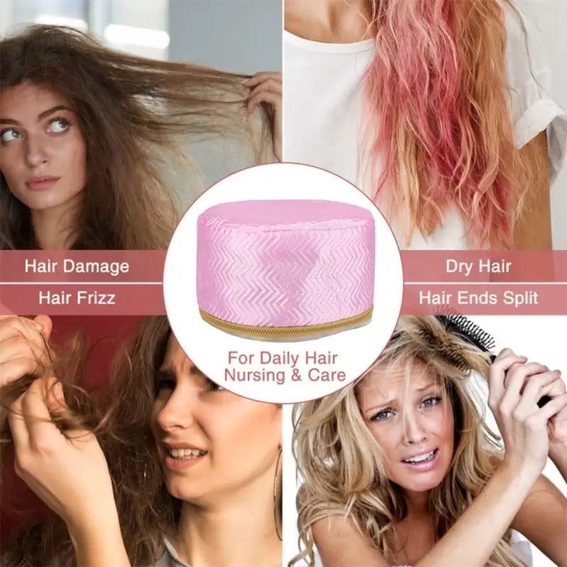 Hair Spa Cap Steamer for Women, Reusable Hair Treatment & Conditioning Cap