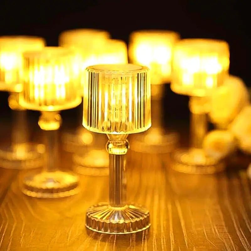 Portable Crystal LED Table Lamp Elegant Decorative Light